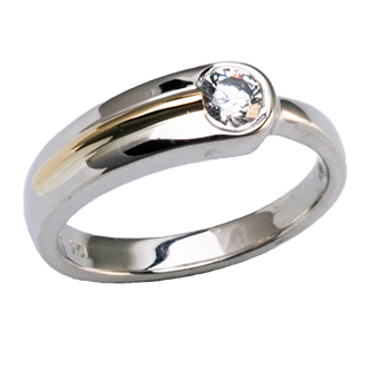 Melkon Silver Diamond Ring - Taras Design Montreal